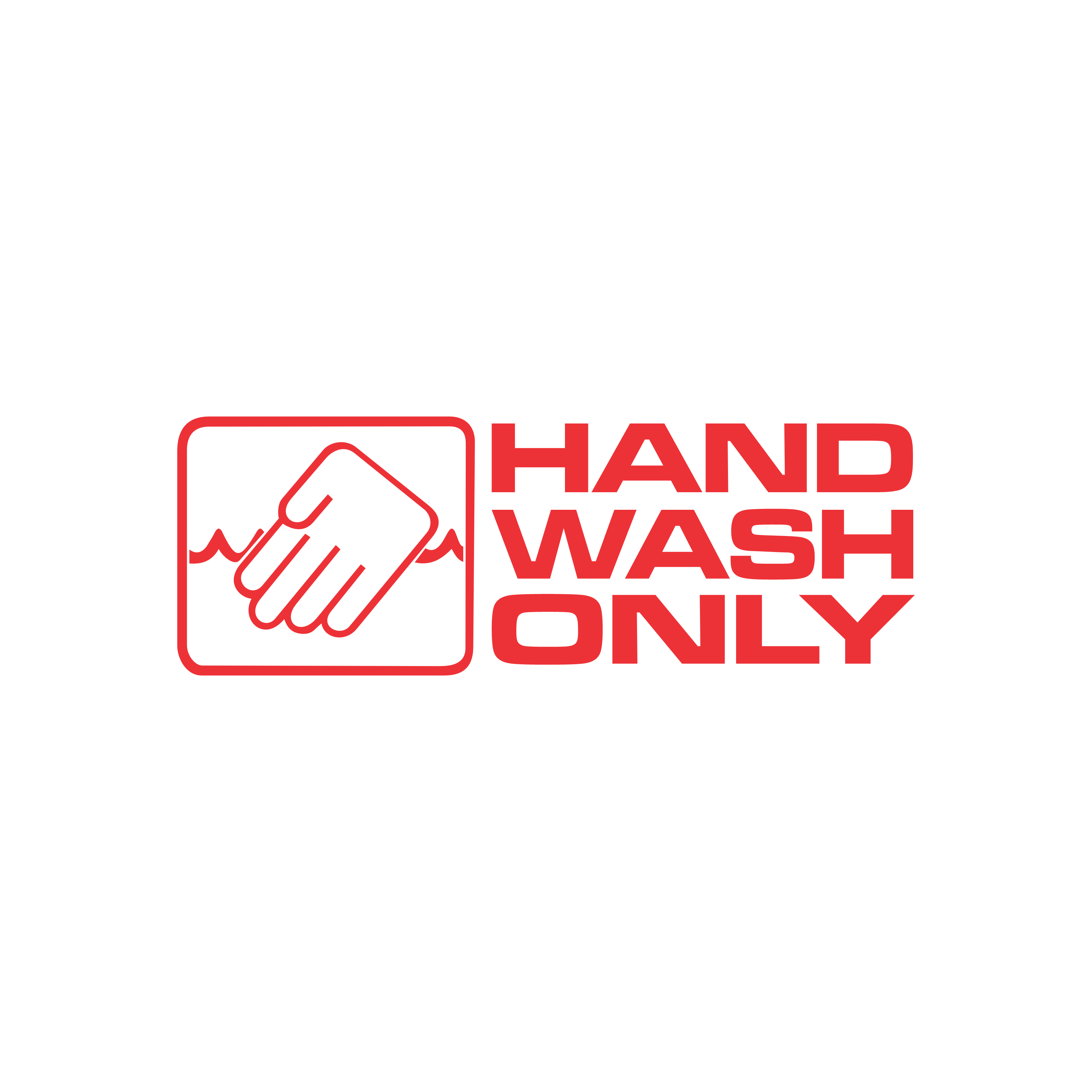 Sticker Hand Wash Only