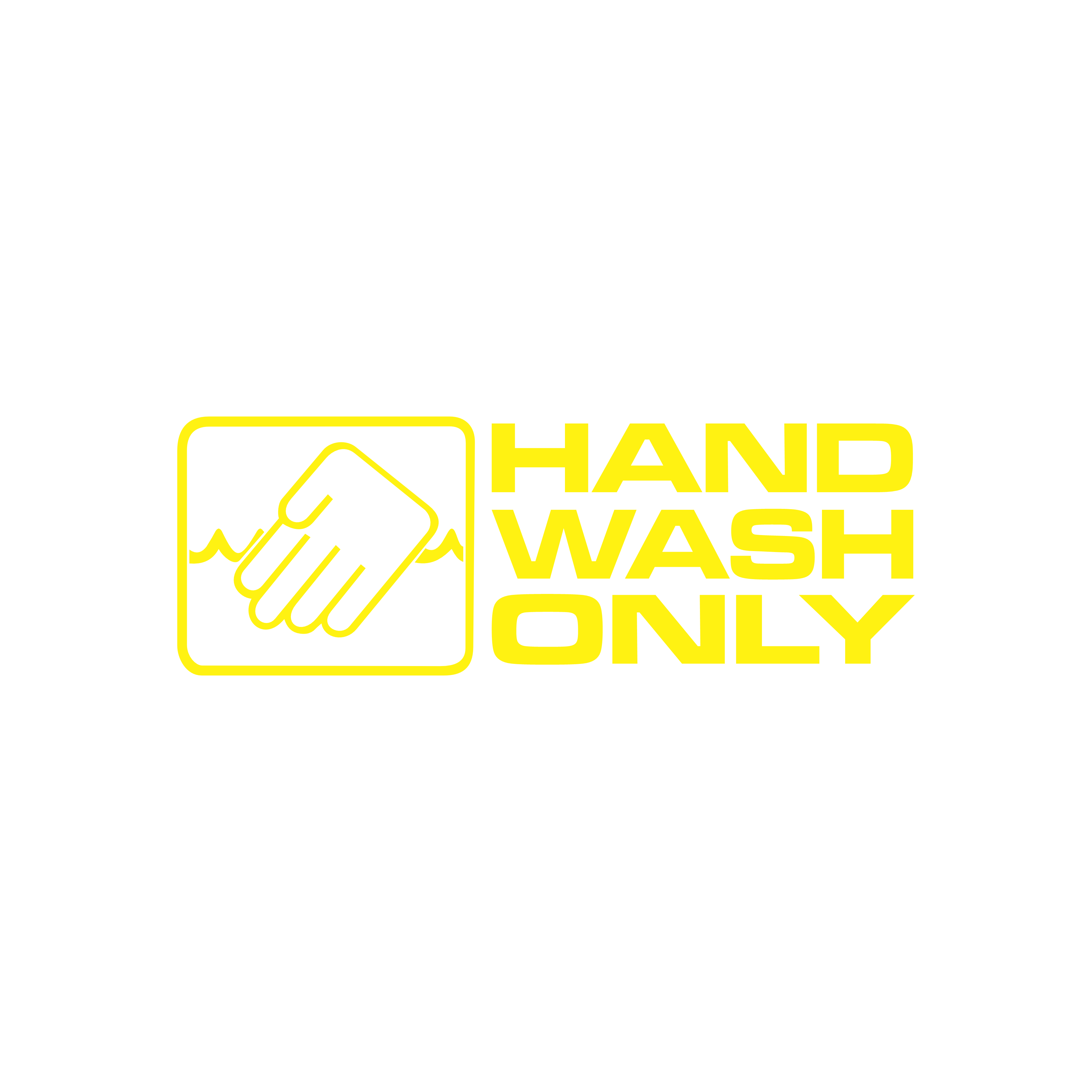 Sticker Hand Wash Only